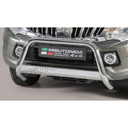 Car front with Misutonida grille guard on a white background